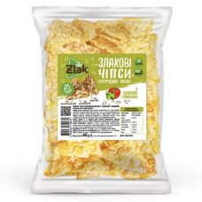 Злакові чіпси кукурудзяно-рисові з томатами та оливками, 60г "Zlak"