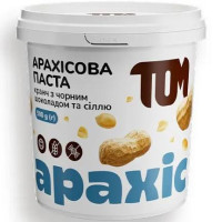 Арахісова паста кранч з чорним шоколадом та сіллю(пластик), 500г "Tom"