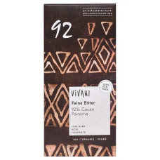 Шоколад чорний 92% органічний веганський, 80г "Vivani"
