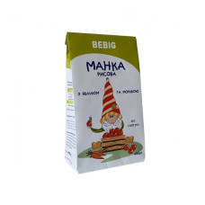 Манка рисова з яблуком та морквою, 450г "Bebig"