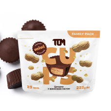 Цукерки з арахісовою пастою в чорному шоколаді, 25шт. "Tom"