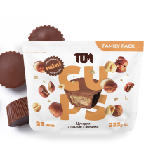 Цукерки з пастою фундука в чорному шоколаді, 25шт. "Tom"
