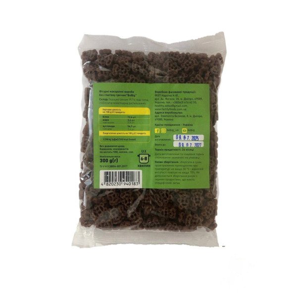 Макаронні вироби "Ведмедики гречані", 300г "Bebig"