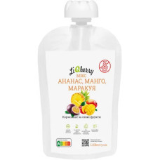 Ягідна паста "Ананас-манго-маракуя 100%", 100г "LiQberry" (дойпак)