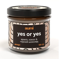 Десерт "Yes or Yes" арахіс, кокос, чорний шоколад, 120г, "Aumi"