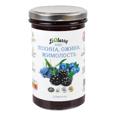Ягідна паста "Лохина, ожина, жимолость" 100%", 545г "LiQberry"