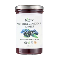 Ягідна паста "Чорниця-лохина-аронія 100%", 545г "LiQberry"