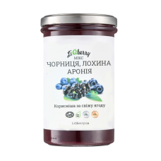 Ягідна паста "Чорниця-лохина-аронія 100%", 545г "LiQberry"