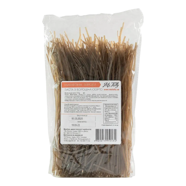 Паста з борошна сорго, 300г "Ms.Tally"