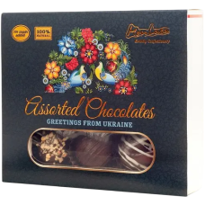 Цукерки шоколадні Асорті "Вітання з України", 140г "MonLasa"