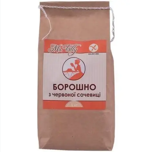 Борошно з червоної сочевиці, 1кг "Ms.Tally"