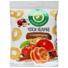 Чіпси яблучні з корицею, 40г "Gadz"