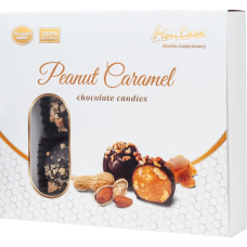 Цукерки шоколадні з арахісом та медовою карамеллю, 140г "MonLasa"